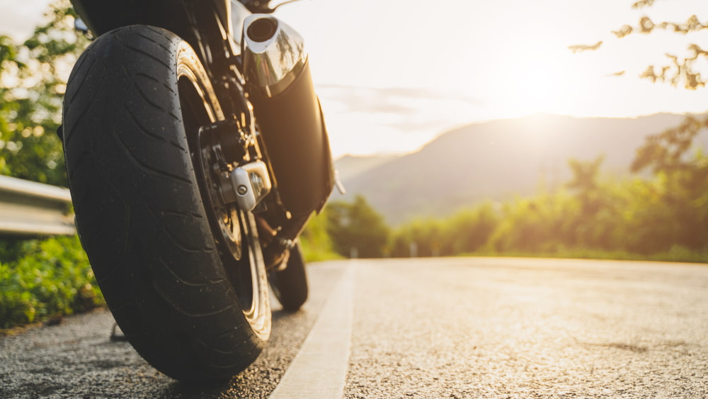 motorcycle on open road