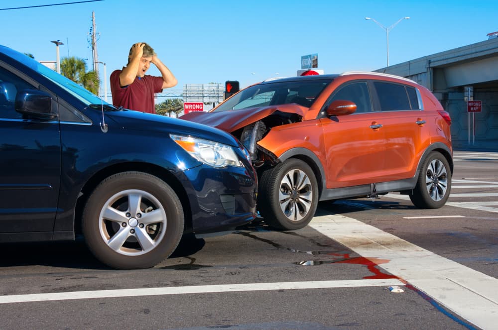 Cars collided at an intersection