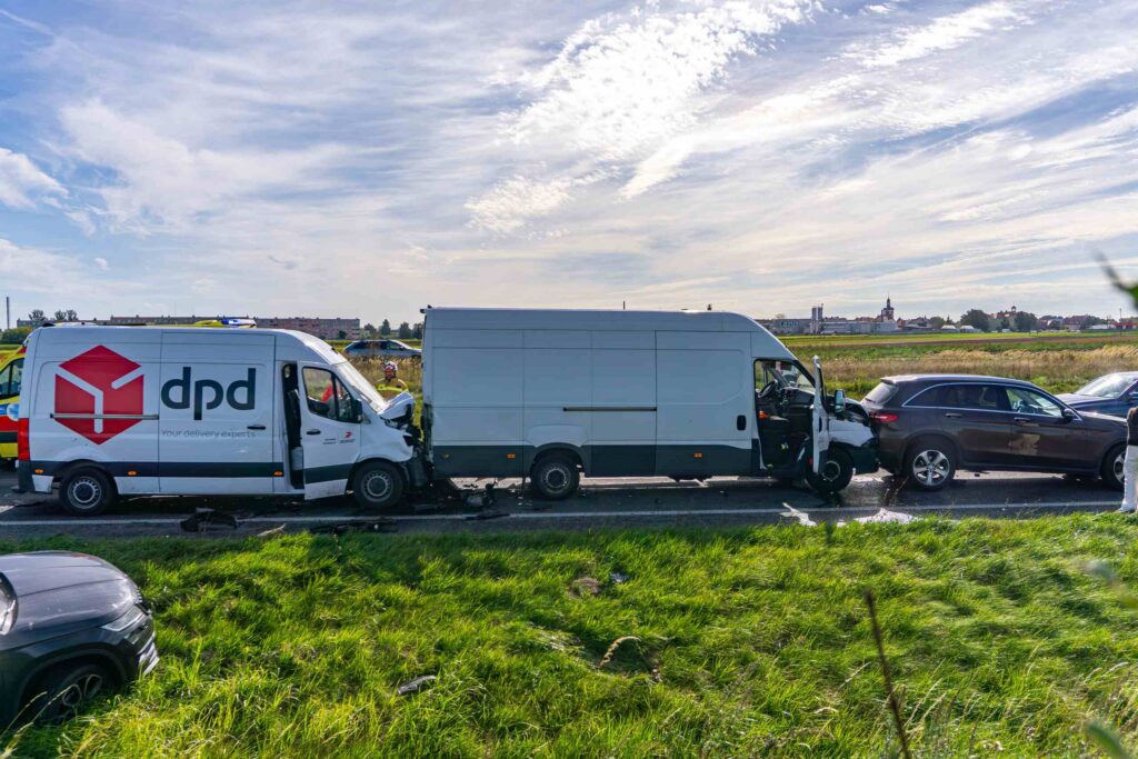A crash involving a marked delivery vehicle often triggers a company response within minutes